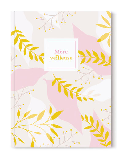 un joli cahier rose et jaune pour la fête des mères